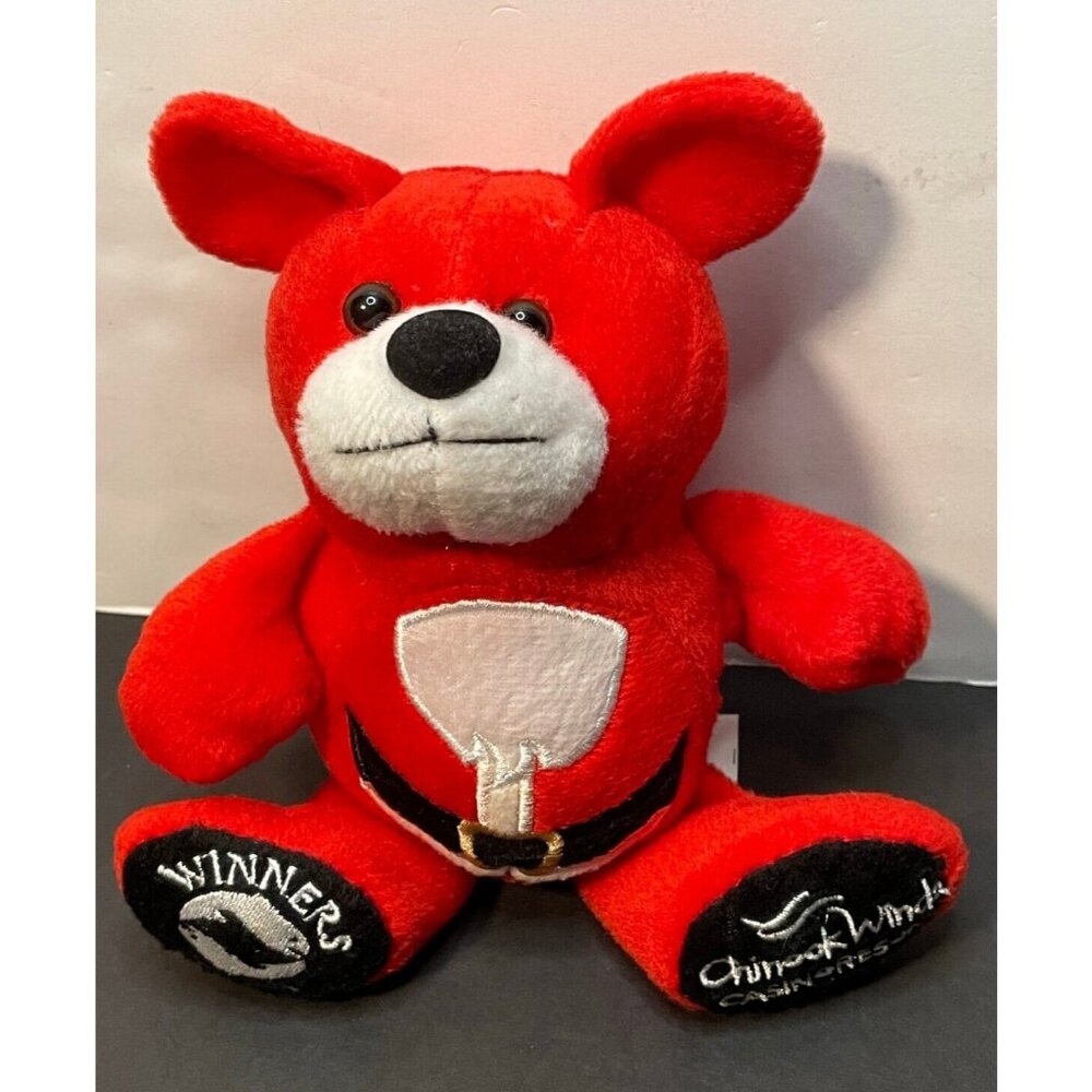 Chinook Wind's Casino Winner's Circle Santa Bear plush 6 1/2" stuffed animal